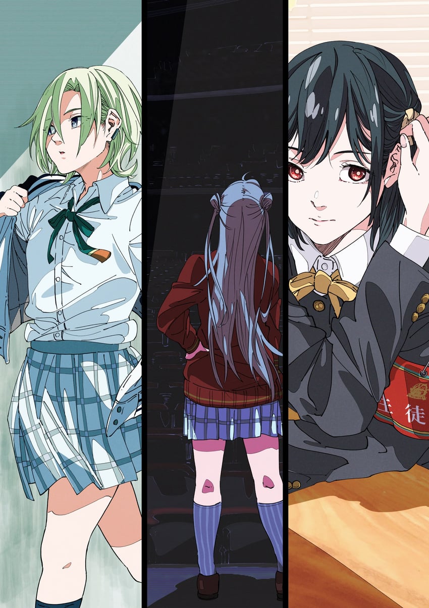 mifune shioriko, zhong lanzhu, and mia taylor (love live! and 1 more) drawn by yohazu