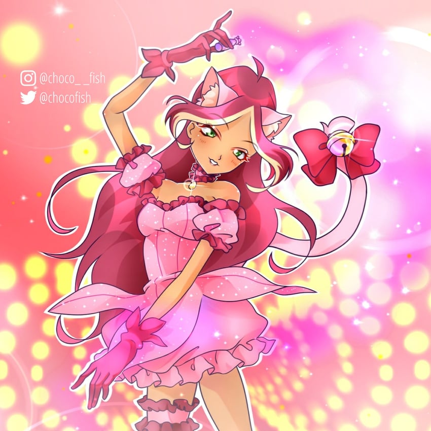momomiya ichigo, mew ichigo, and flora (tokyo mew mew and 1 more) drawn by chocofish