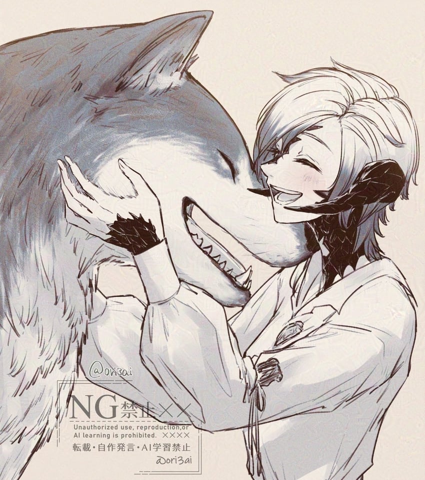warrior of light and torgal (final fantasy and 2 more) drawn by ori3ai