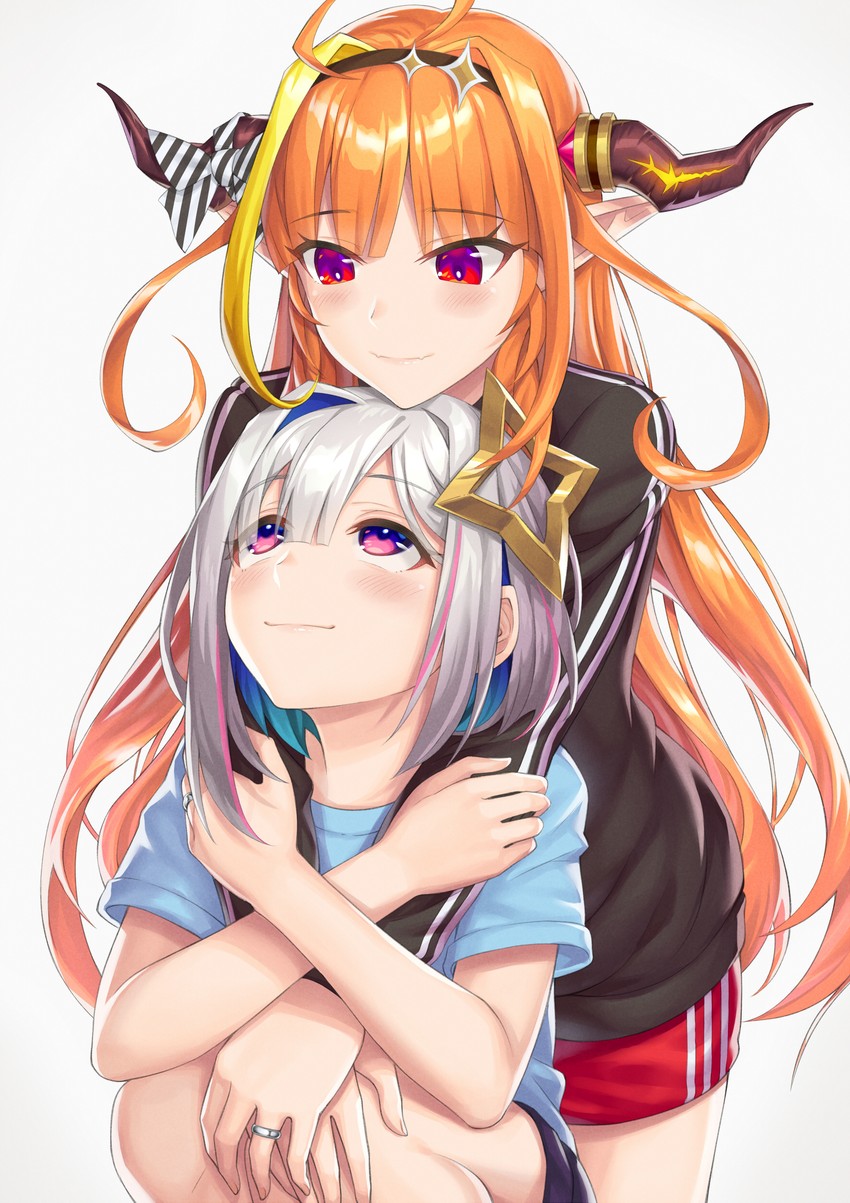 amane kanata and kiryu coco (hololive) drawn by xun_(xun124c41)
