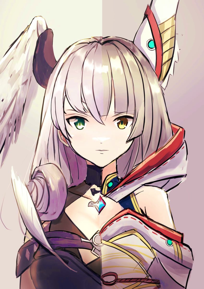 nia and melia antiqua (xenoblade chronicles and 1 more) drawn by karuushi