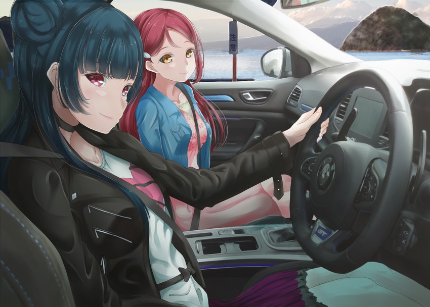 tsushima yoshiko and sakurauchi riko (love live! and 1 more) drawn by nanao_(m44132yf)