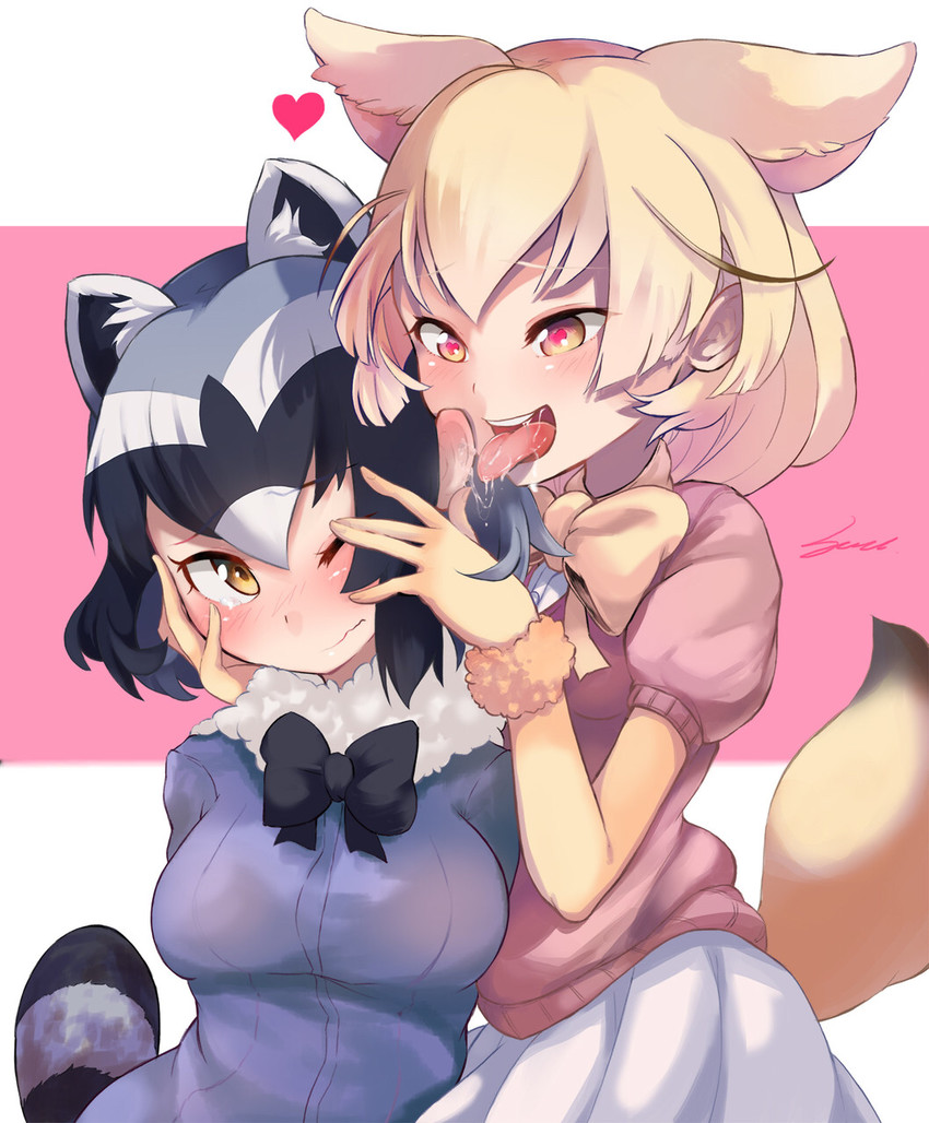 common raccoon and fennec (kemono friends) drawn by dark_fuu