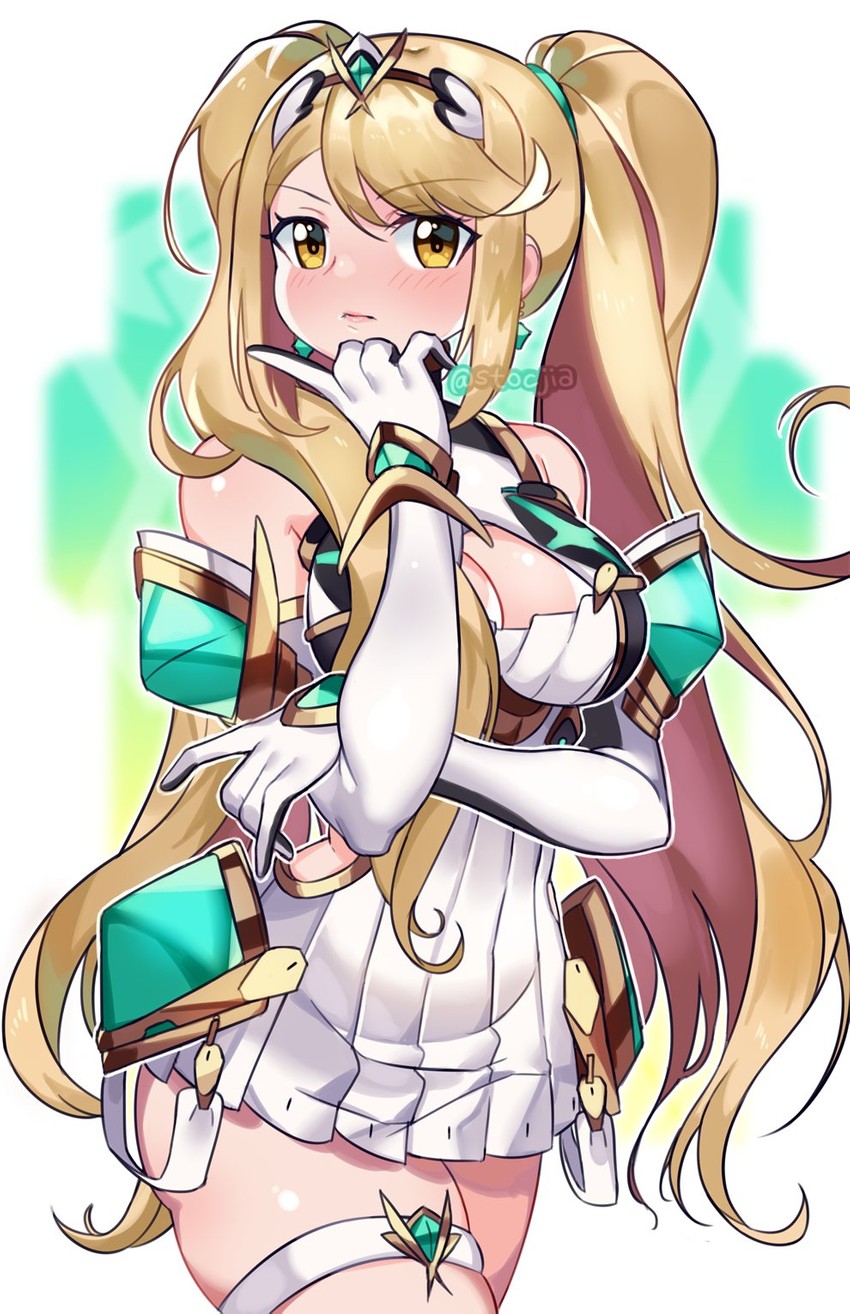 mythra (xenoblade chronicles and 1 more) drawn by yagi_(kyuhyun)