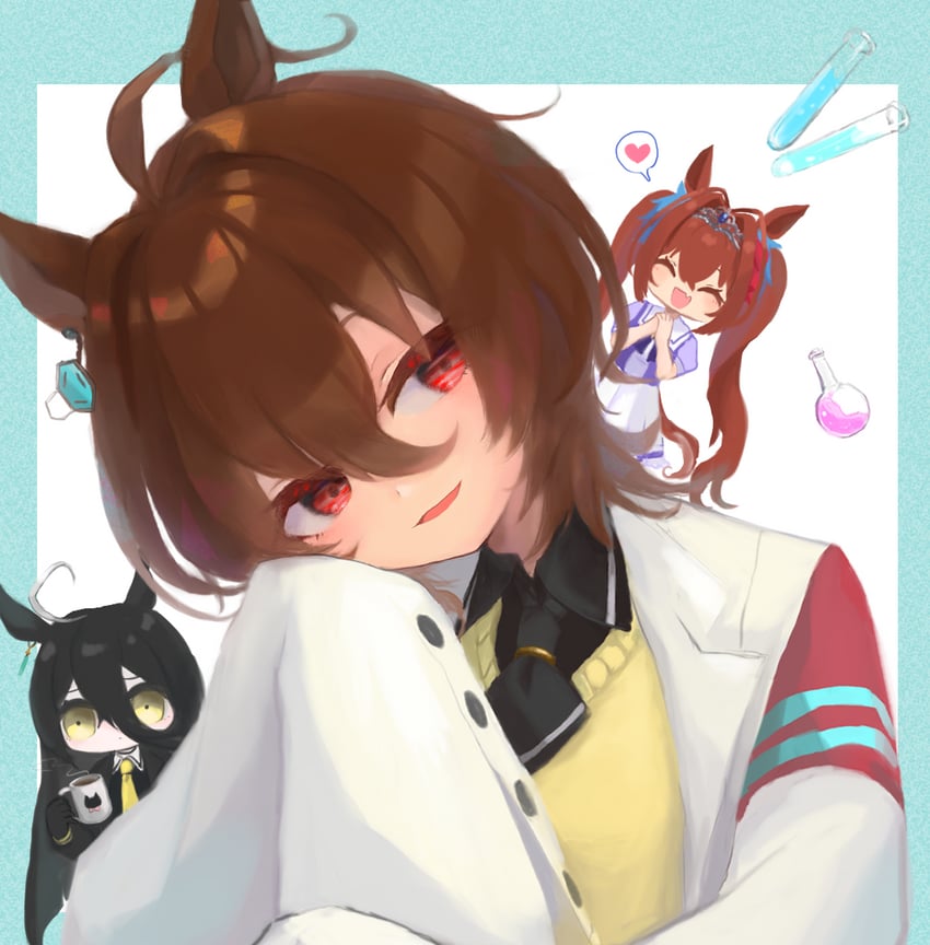 agnes tachyon, manhattan cafe, and daiwa scarlet (umamusume) drawn by anzen_robo_(474zz)