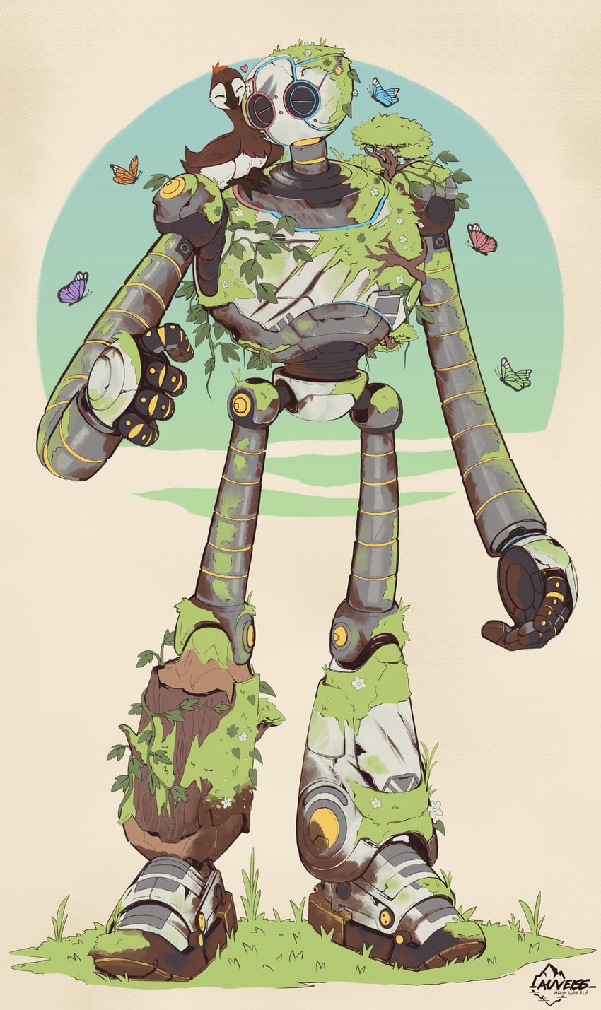 rozzum unit 7134 and brightbill (the wild robot) drawn by auveiss