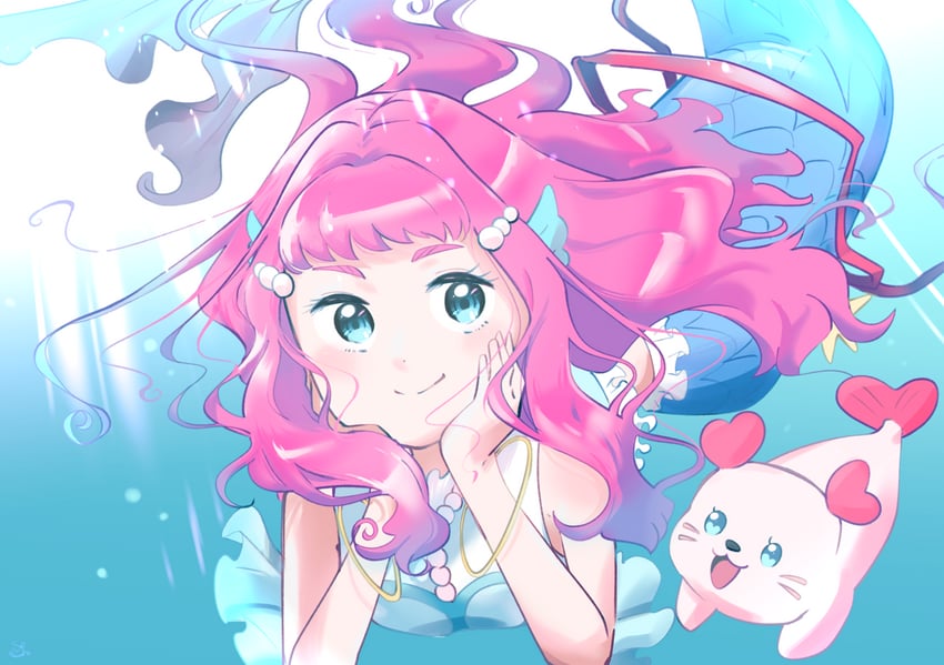 laura la mer and kururun (precure and 1 more) drawn by sawch_cls