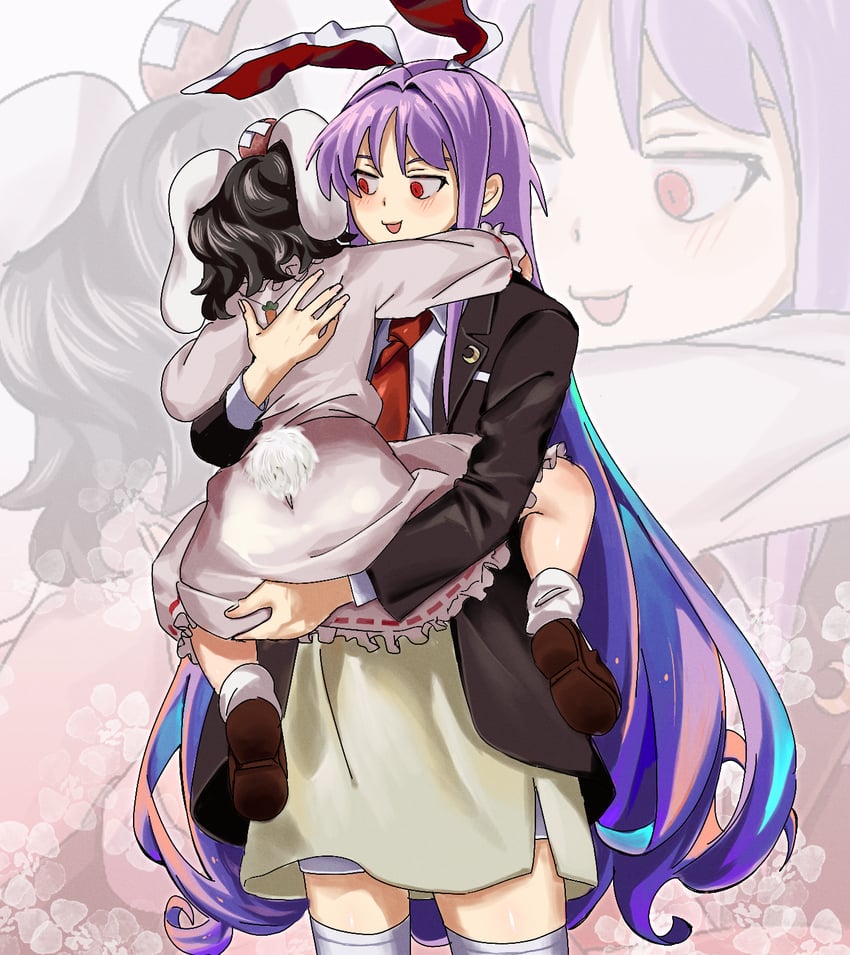 reisen udongein inaba and inaba tewi (touhou) drawn by yukine_0930