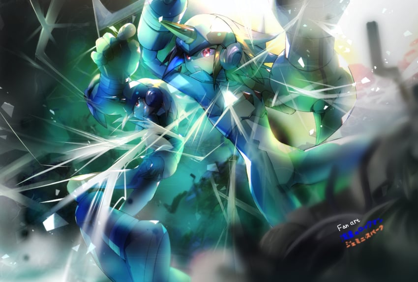 gemini spark and gemini (mega man and 1 more) drawn by hanemina