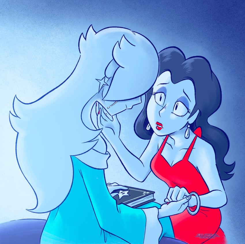 rosalina and pauline (mario and 1 more) drawn by brandon_santiago