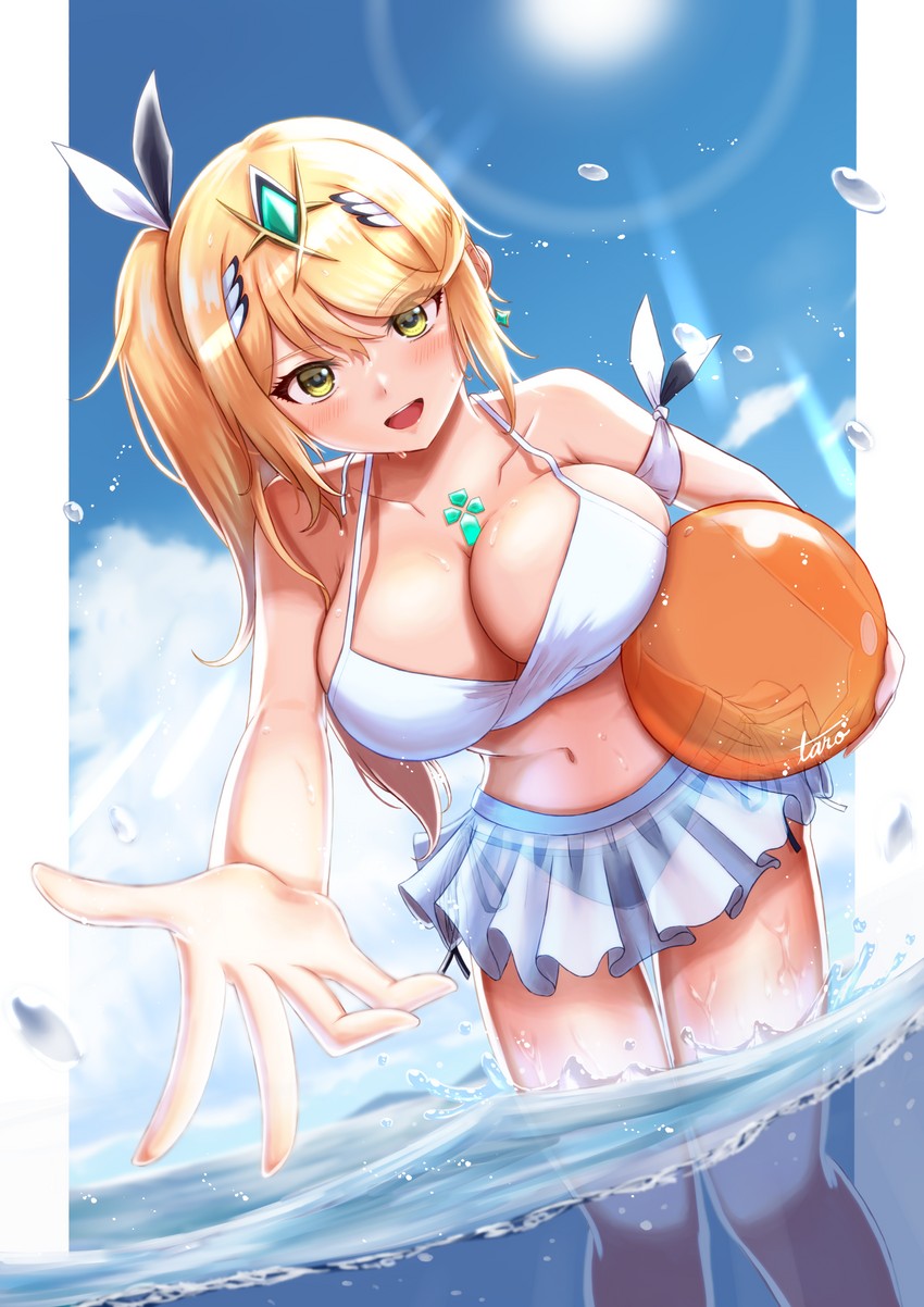 mythra (xenoblade chronicles and 1 more) drawn by taro_(peach_taro51)