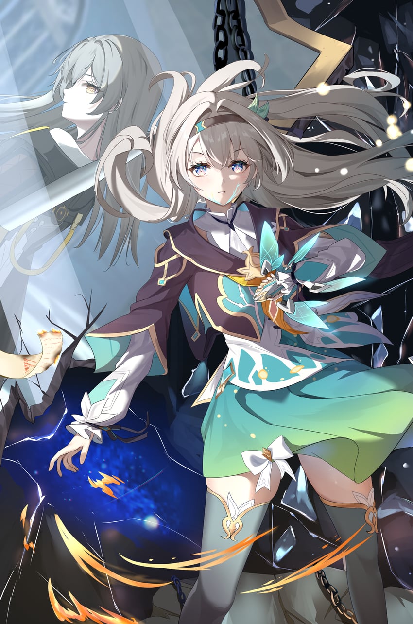 trailblazer, firefly, and stelle (honkai and 1 more) drawn by eternal1223