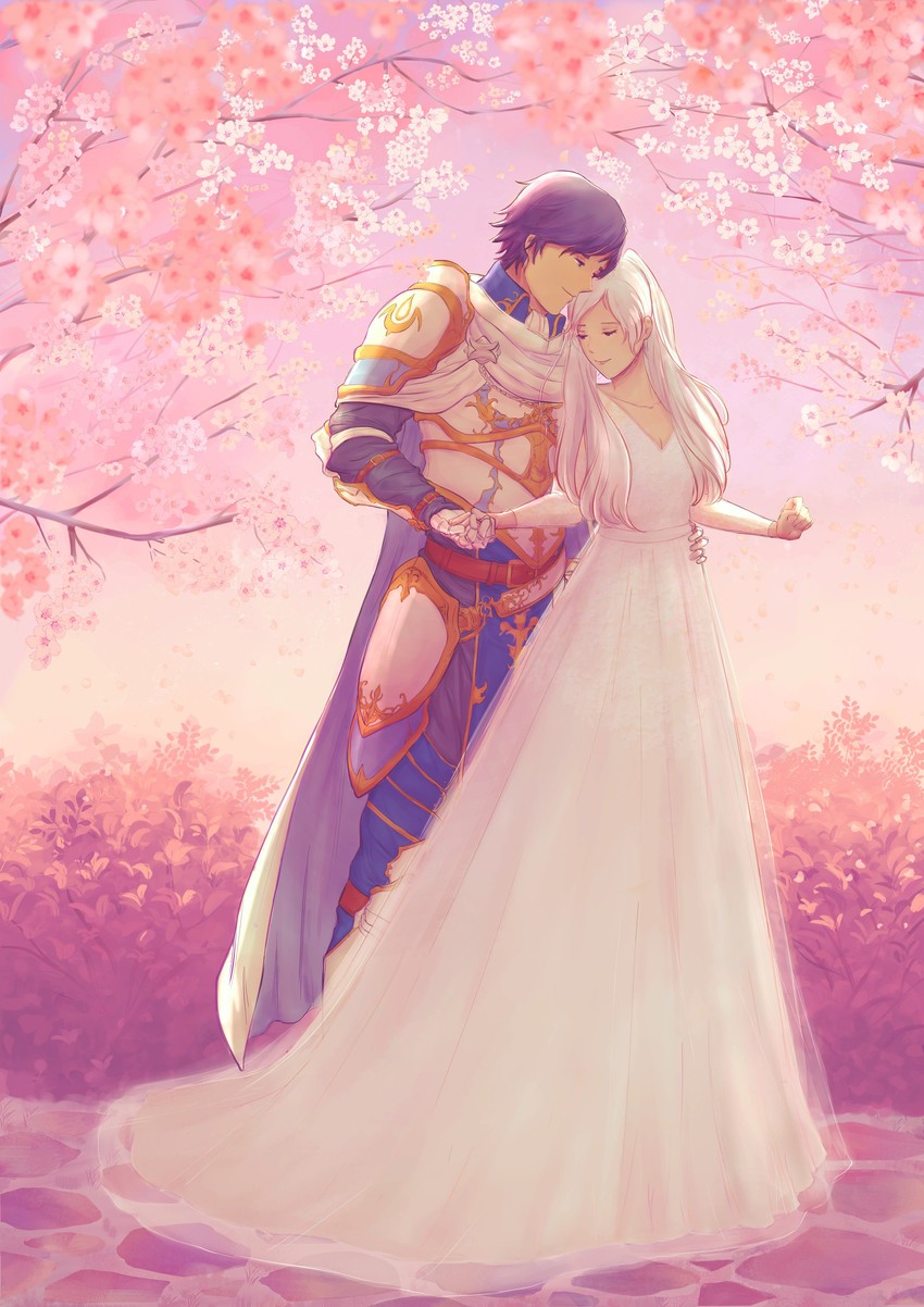 female robin and chrom (fire emblem and 2 more) drawn by robean_(birbtactician)