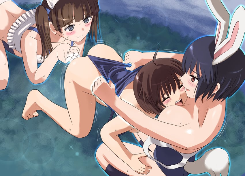 shimohara sadako, karibuchi hikari, and georgette lemare (world witches series and 1 more) drawn by hosoinogarou