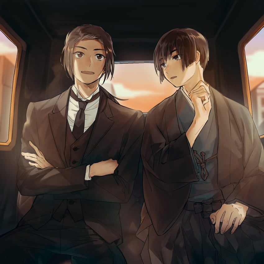 japan and china (axis powers hetalia) drawn by akaiito_sh