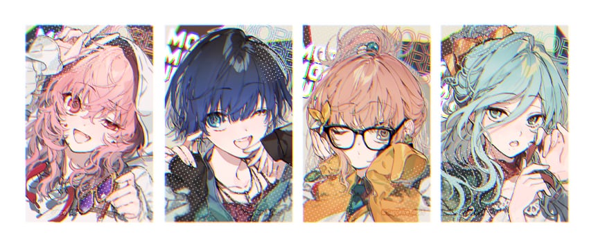hanasato minori, kiritani haruka, momoi airi, and hinomori shizuku (project sekai and 1 more) drawn by sapphire_(nine)