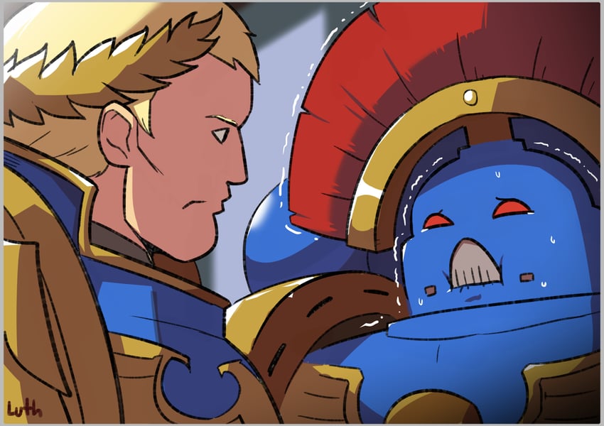 adeptus astartes, roboute guilliman, and cato sicarius (warhammer 40k and 2 more) drawn by lutherniel