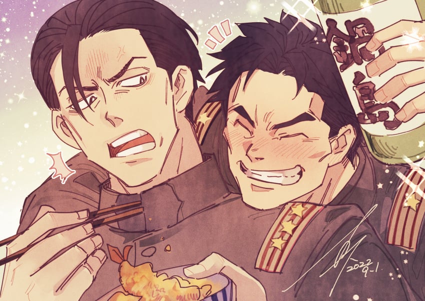 maede yoshinbu and tokuichi yamagami (mars red) drawn by makoto1009
