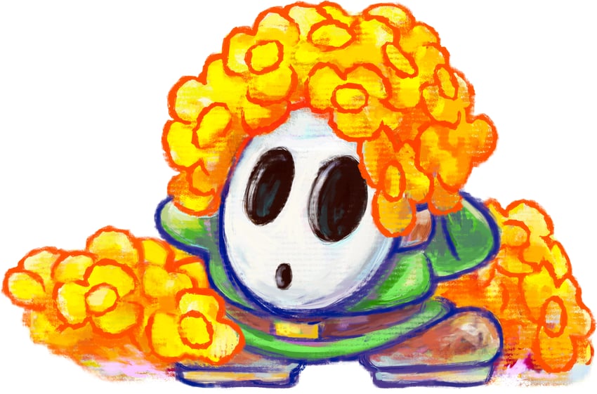 shy guy and petal guy (mario and 1 more)