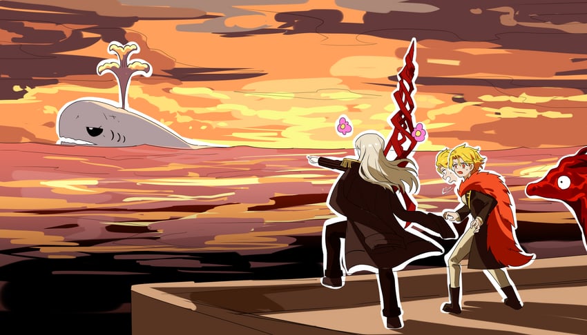 don quixote, sancho, la manchaland's don quixote, the pallid whale, and rocinante (project moon and 1 more) drawn by yzj21333