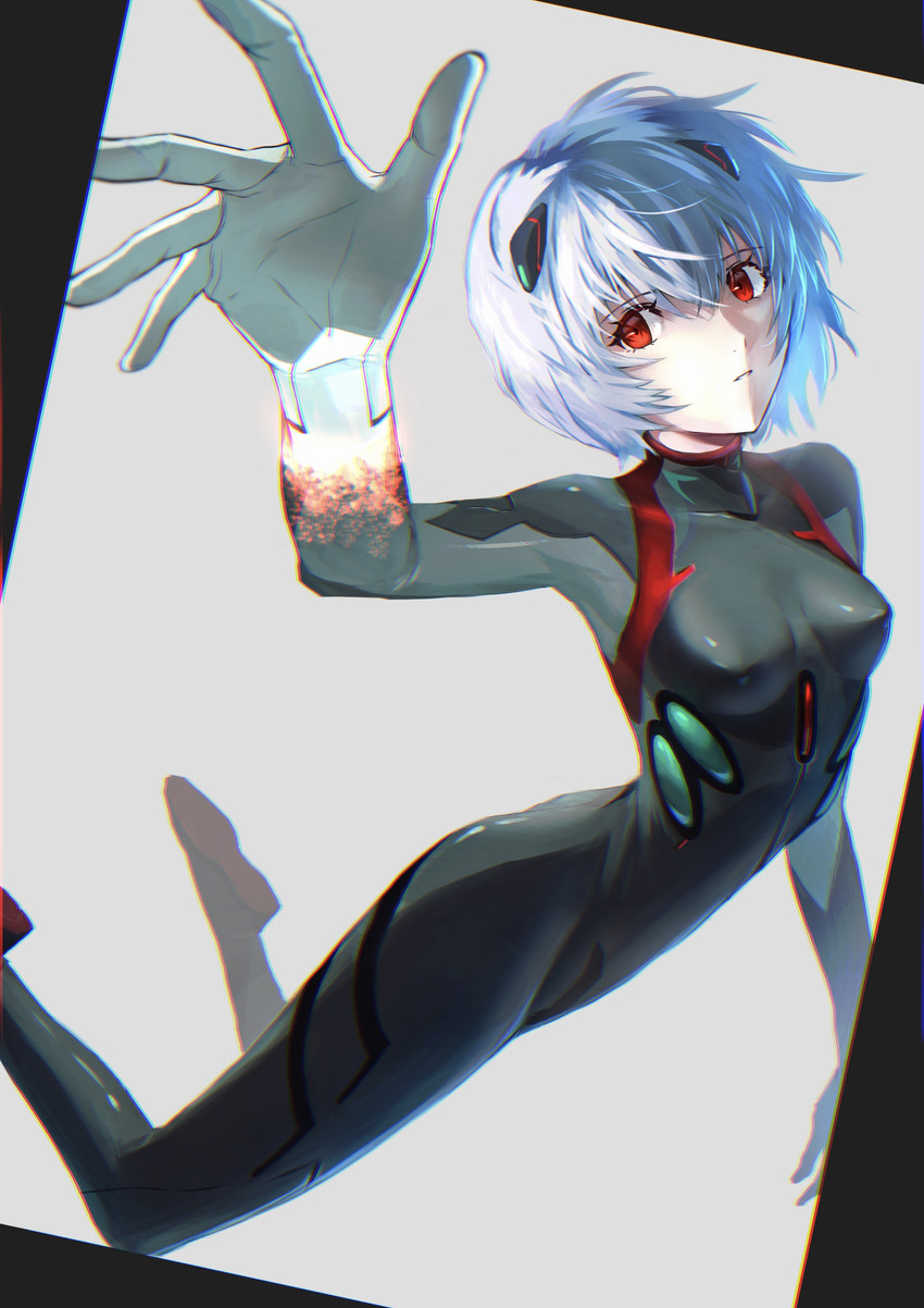 ayanami rei (neon genesis evangelion and 2 more) drawn by @acchom_zatta
