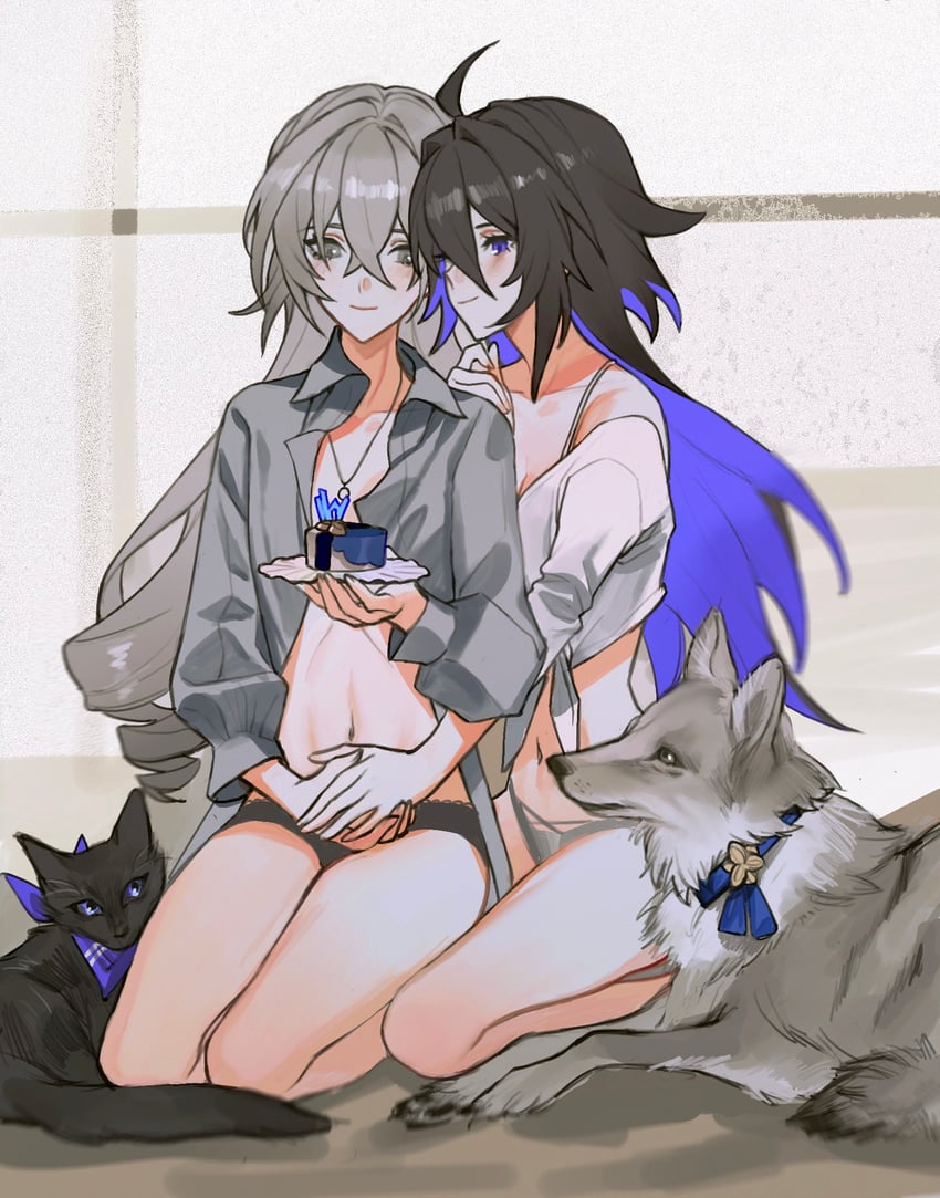 bronya rand and seele (honkai and 1 more) drawn by mie_xing