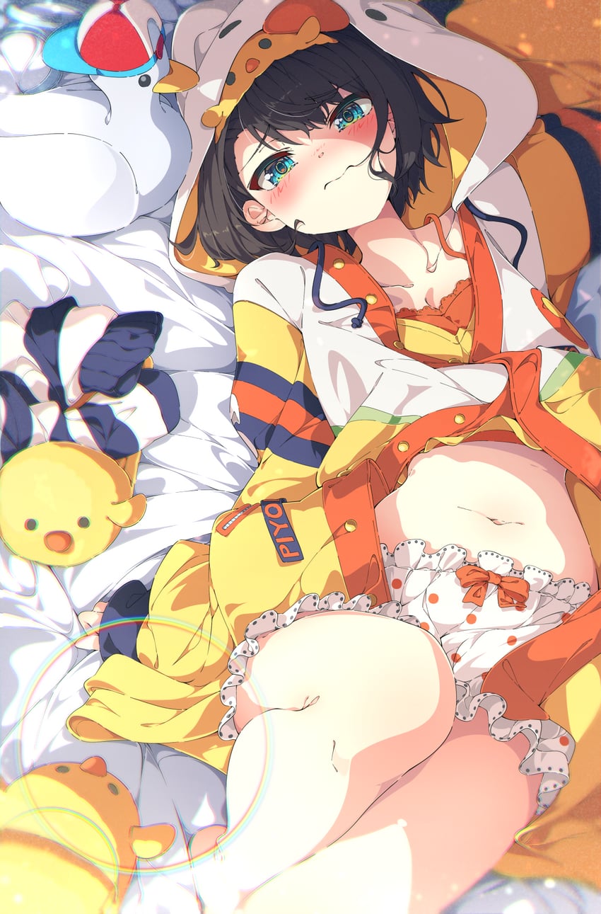 oozora subaru and subaru duck (hololive) drawn by ama_rei