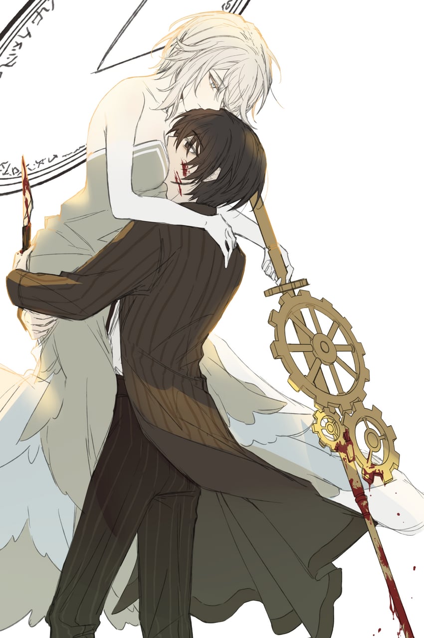 faust and yi sang (project moon and 1 more) drawn by sp0i0ppp