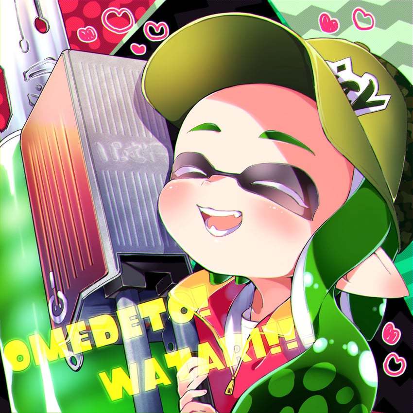 inkling player character and inkling girl (splatoon and 1 more) drawn by irokiiro