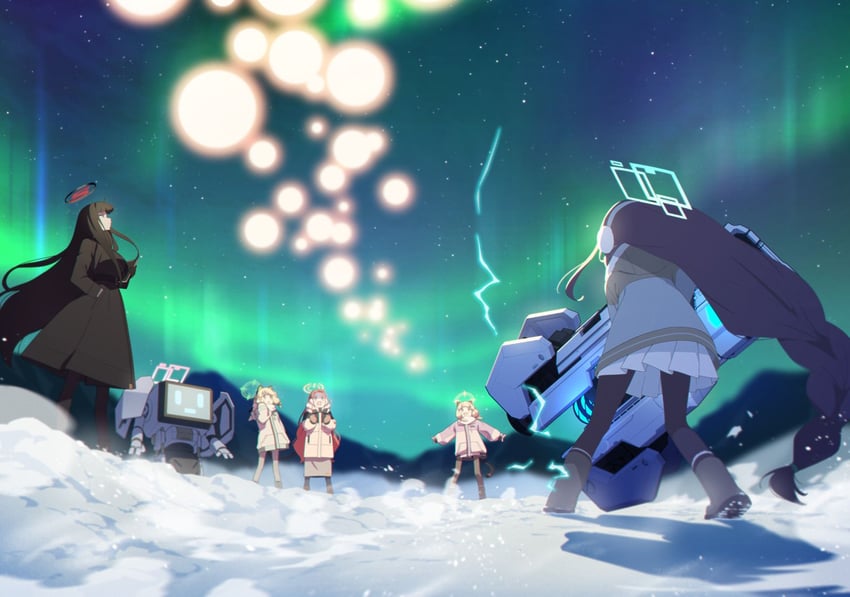 rio, aris, momoi, midori, yuzu, and 1 more (blue archive)