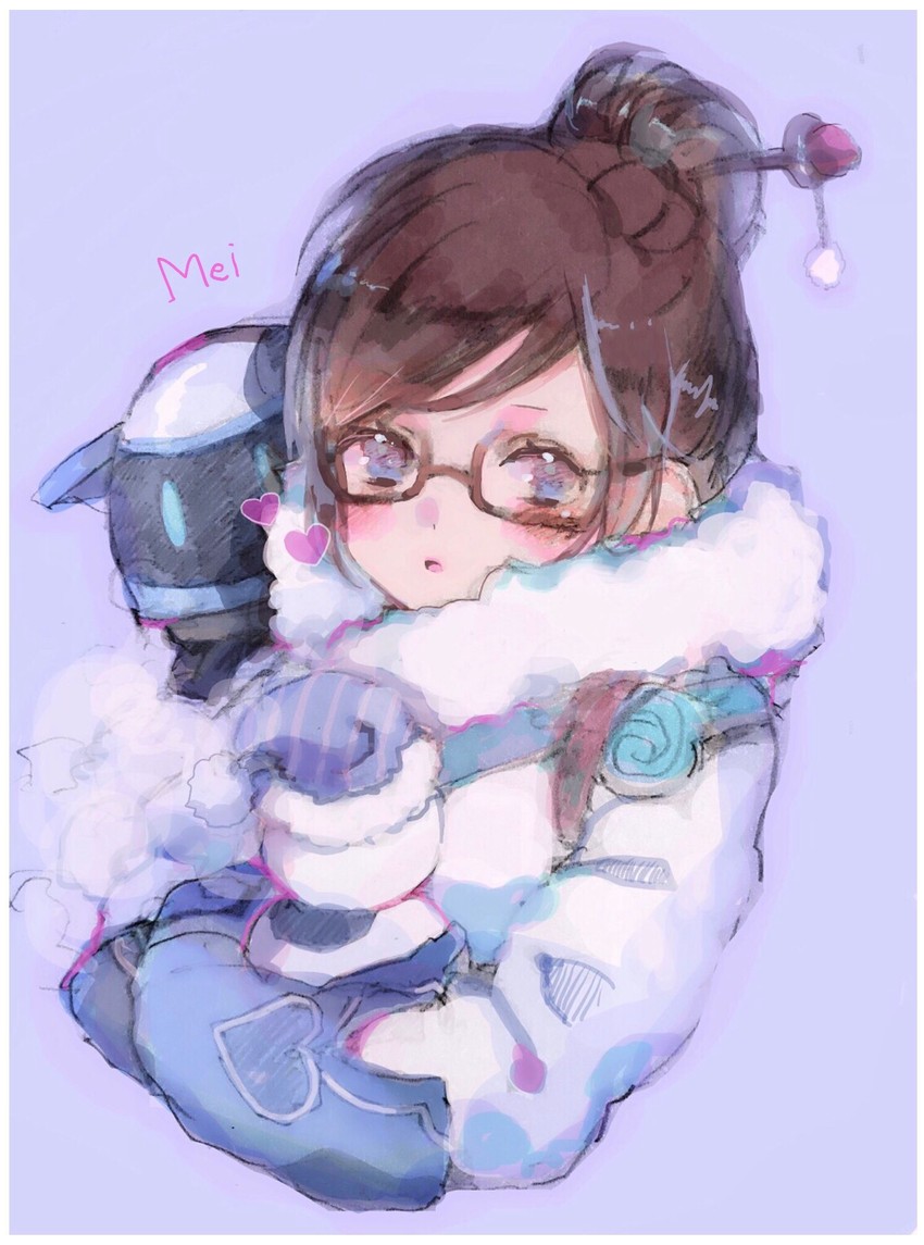 mei (overwatch and 1 more) drawn by yukari_(rihenara_doll)