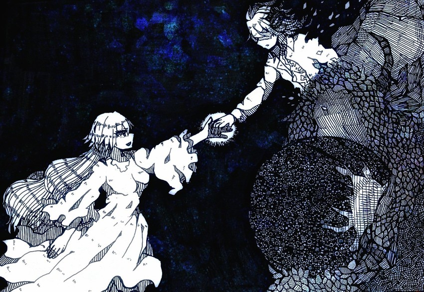 jeanne d'arc and sieg (fate and 1 more) drawn by kanezuru-kun