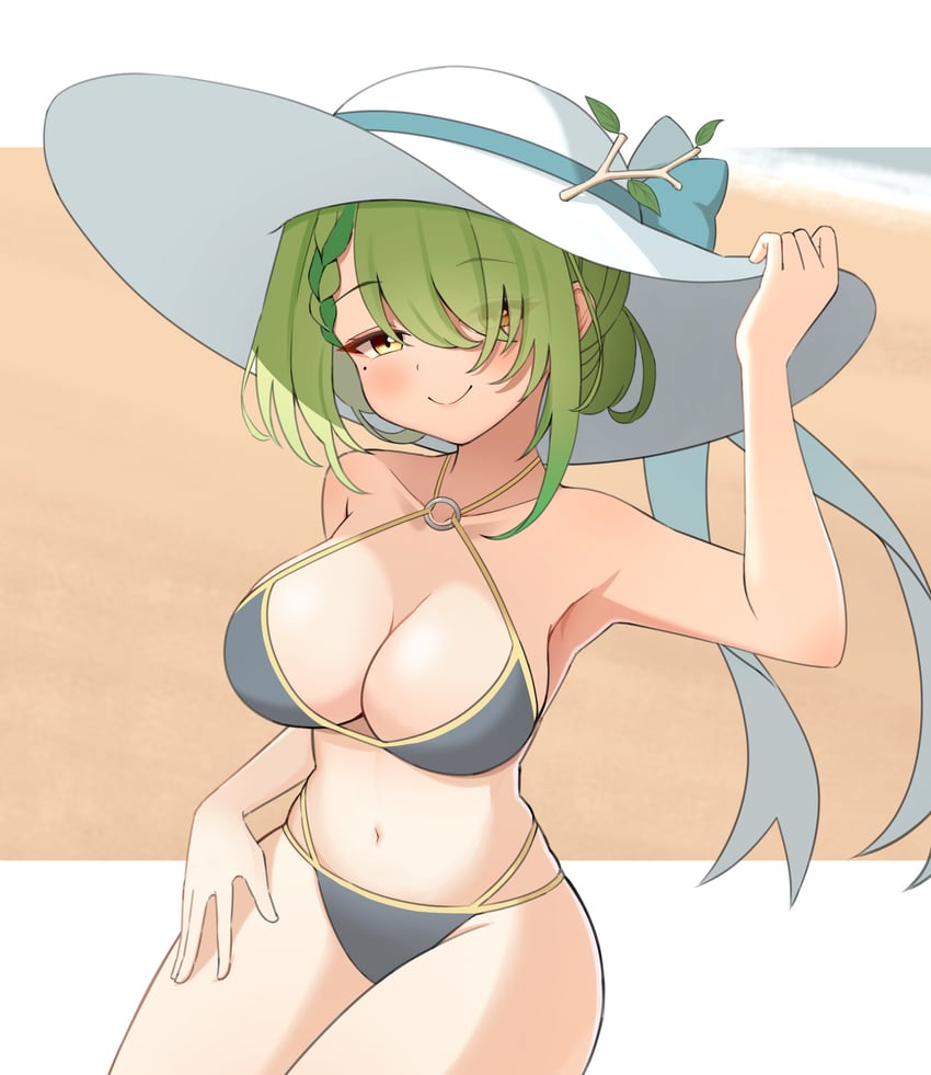 ceres fauna (hololive and 1 more) drawn by bakedmonogamy