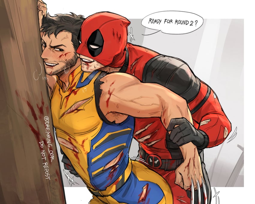 wolverine and deadpool (marvel and 4 more) drawn by dreaming_oor