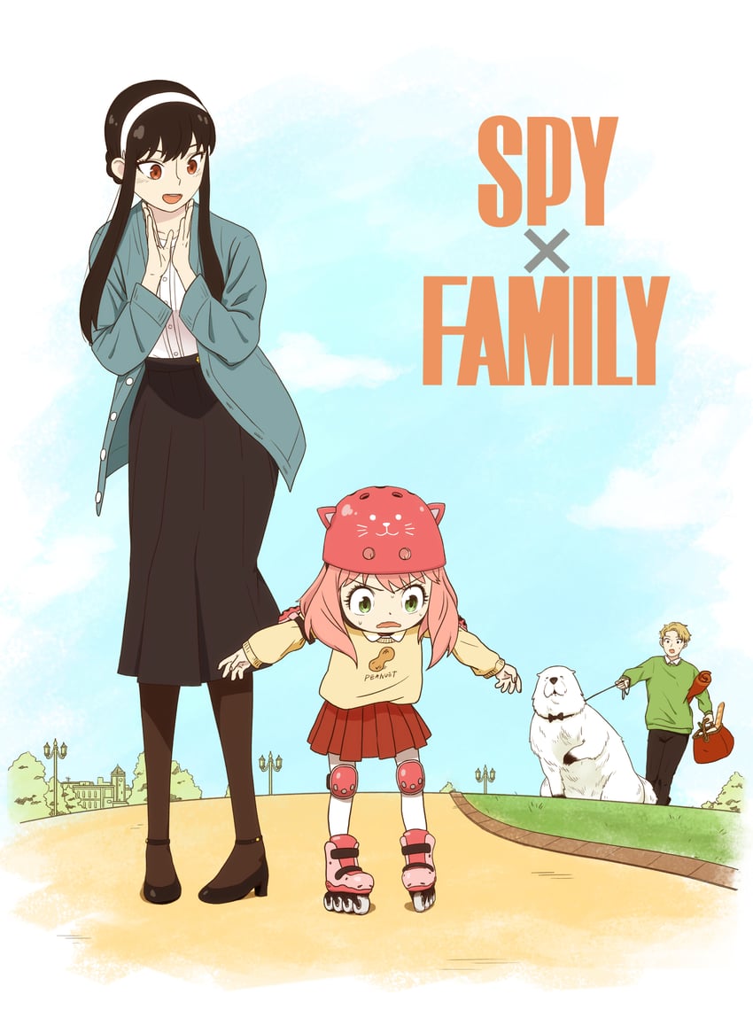 yor briar, anya, twilight, and bond (spy x family) drawn by ip-gu