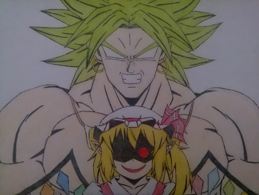 flandre scarlet and broly (touhou and 2 more) drawn by ichi_(espinas)