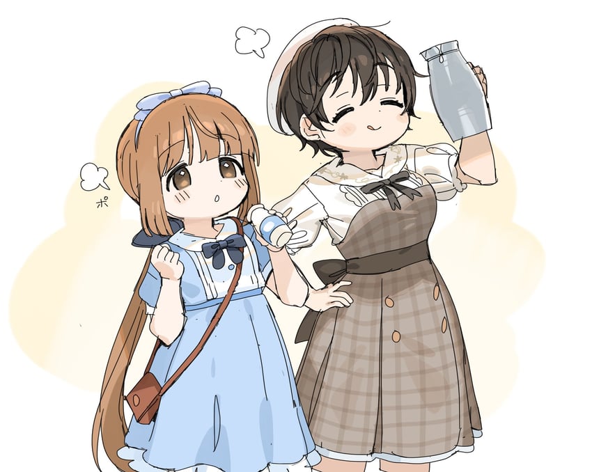 oikawa shizuku and yorita yoshino (idolmaster and 1 more) drawn by spawnfoxy