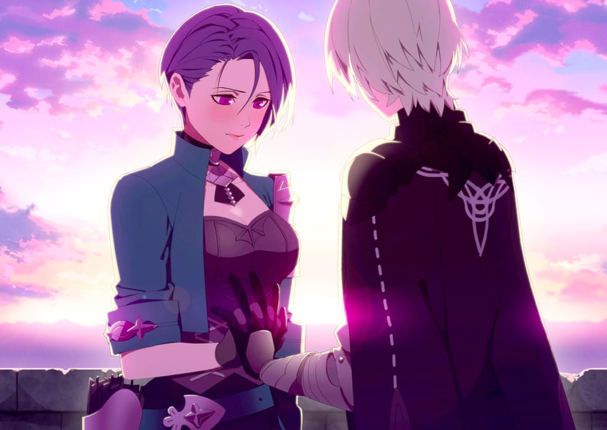 male byleth and shamir nevrand (fire emblem and 1 more)