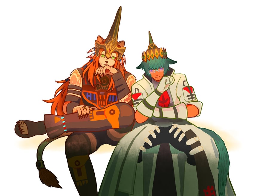 wuk lamat and koana (final fantasy and 1 more) drawn by 50qianmi