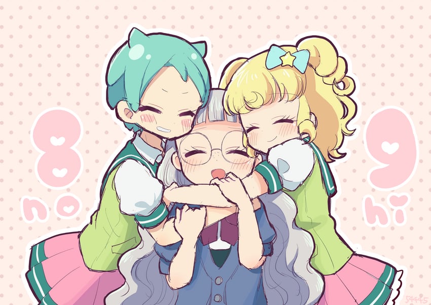yumekawa yui, nijiiro nino, and koda michiru (pretty series and 2 more) drawn by koyoshi_yoko