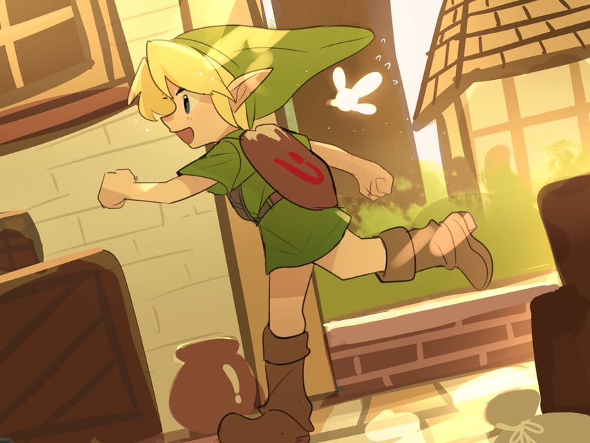 link, young link, and tatl (the legend of zelda and 1 more) drawn by suikaels