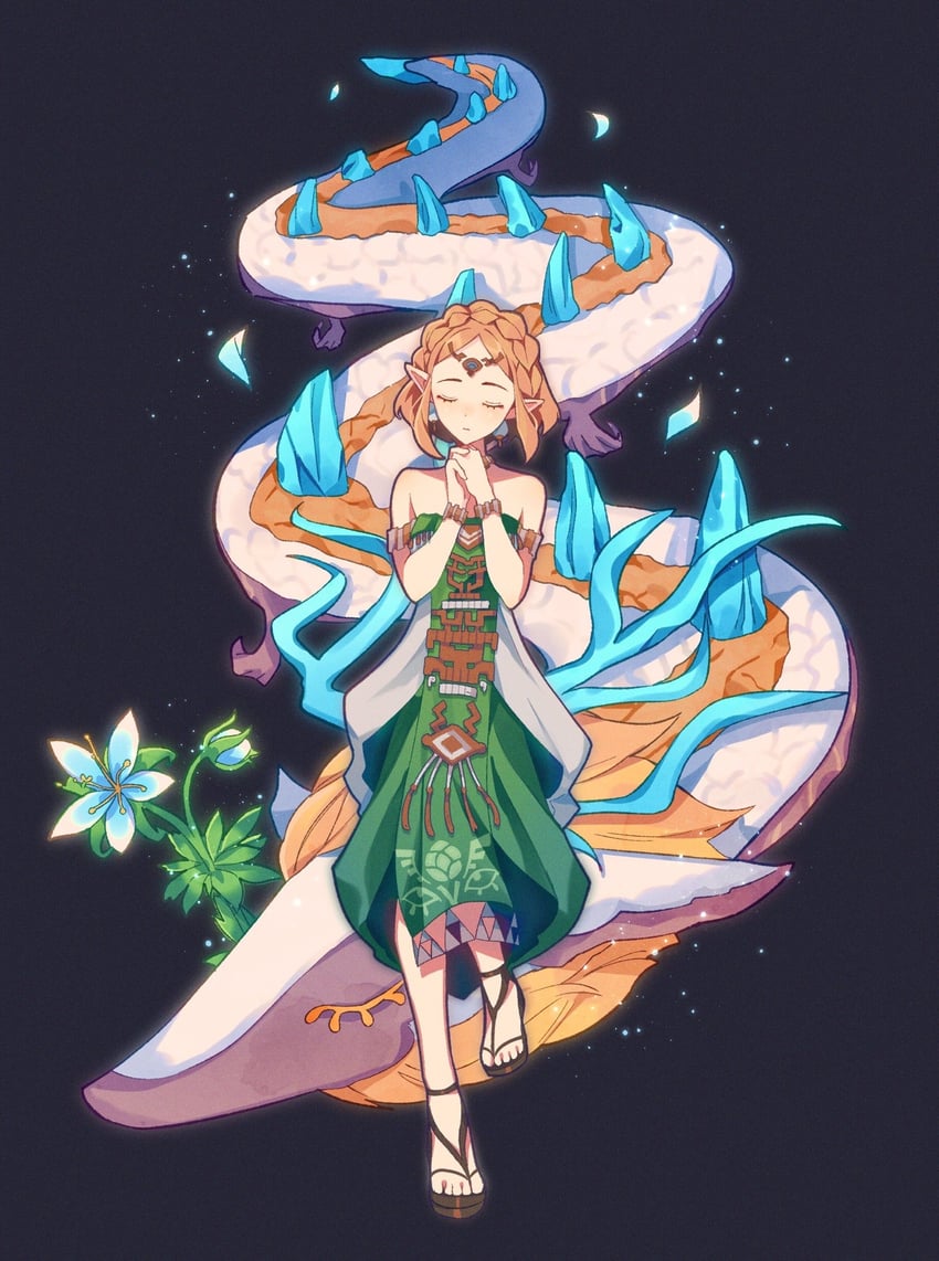 princess zelda and light dragon (the legend of zelda and 1 more) drawn by orri_(iirokagi)