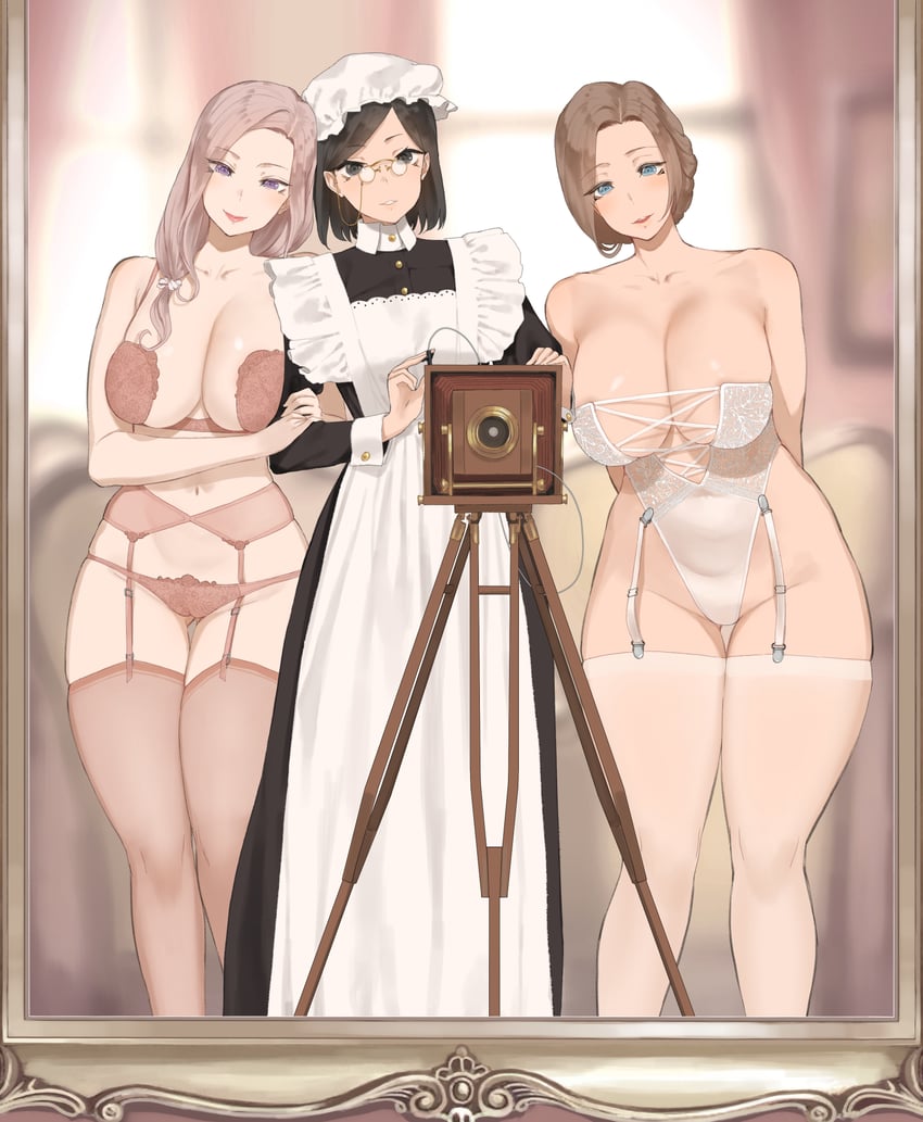 edea, rosemary, and nora (original) drawn by throtem