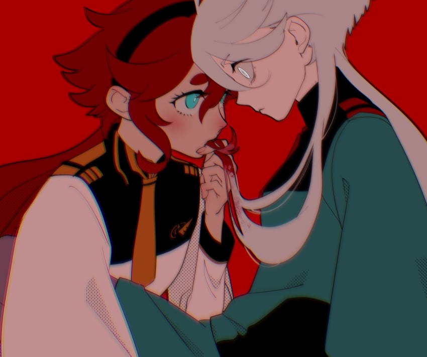 suletta mercury and miorine rembran (gundam and 1 more) drawn by hu_(saimens)