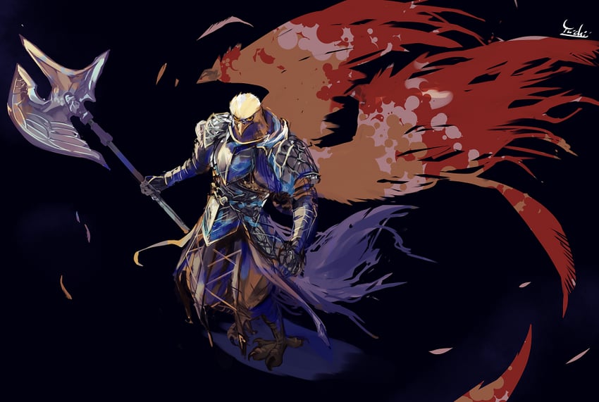 guardian (elden ring and 1 more) drawn by yu-chi_(ahamma)