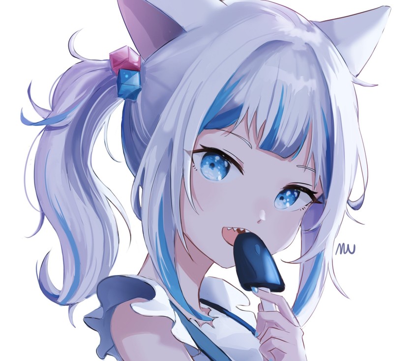 gawr gura (hololive and 1 more) drawn by mu_(smwquf)