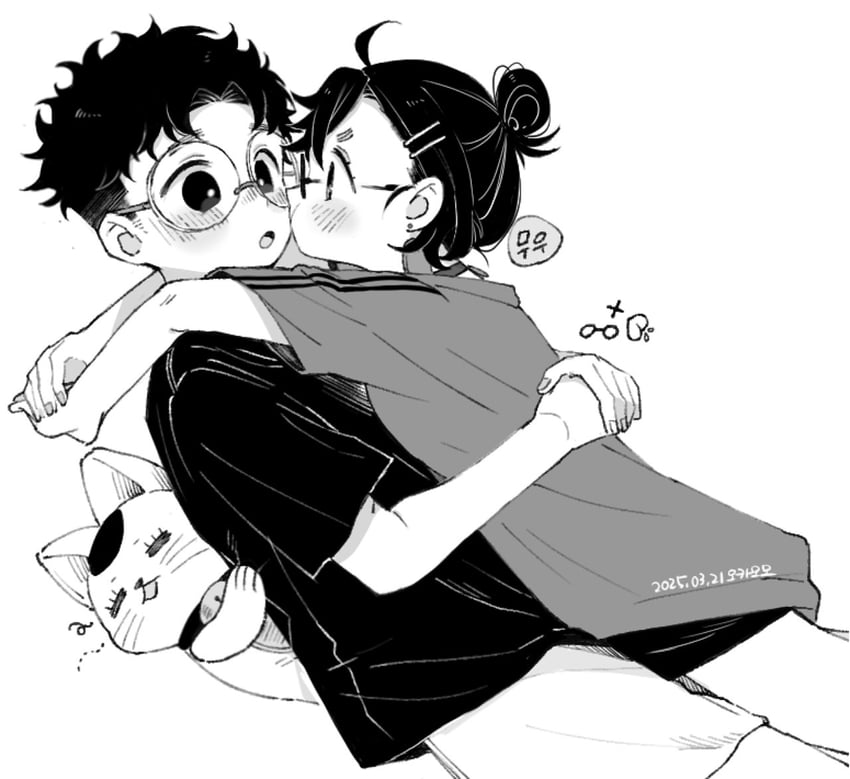 ayase momo, takakura ken, and turbo granny (dandadan) drawn by comimingming