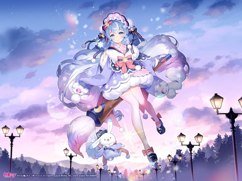hatsune miku, yuki miku, and rabbit yukine (vocaloid) drawn by ancotaku