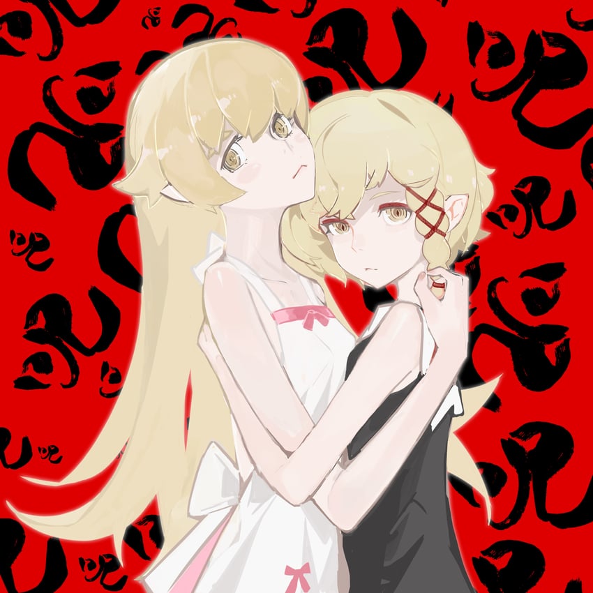 oshino shinobu and deathtopia virtuoso suicide-master (monogatari and 1 more) drawn by shishirui_san