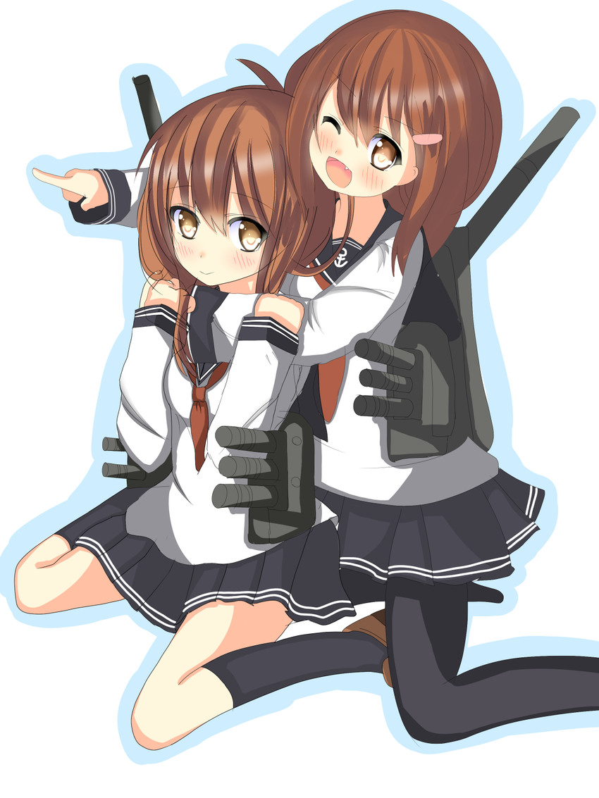 inazuma and ikazuchi (kantai collection) drawn by aruka_(alka_p1)